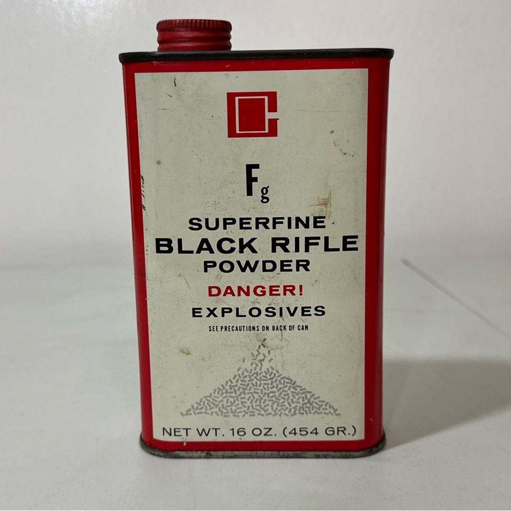 Vintage Empty Goex, Inc. FFg Superfine Black Rifle Powder Tin